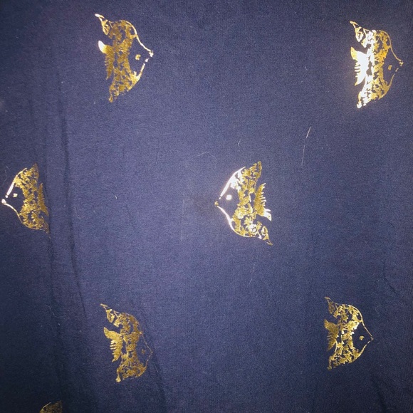 Lilly Pulitzer Navy/Gold Fish Shift Dress - Picture 8 of 8